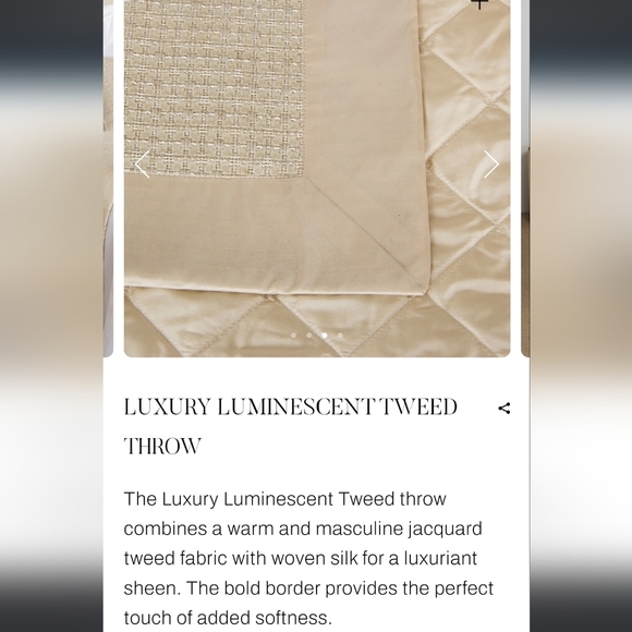 One In STOCK! Frette Luxe Luminescent Tweeds Savage Beige Throw Retail 2,950 Eur - Picture 4 of 13